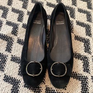 Stuart Weitzman flats black suede size 7.5